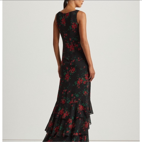 Lauren Ralph Lauren Floral Ruffle Maxi Dress - Picture 2 of 4
